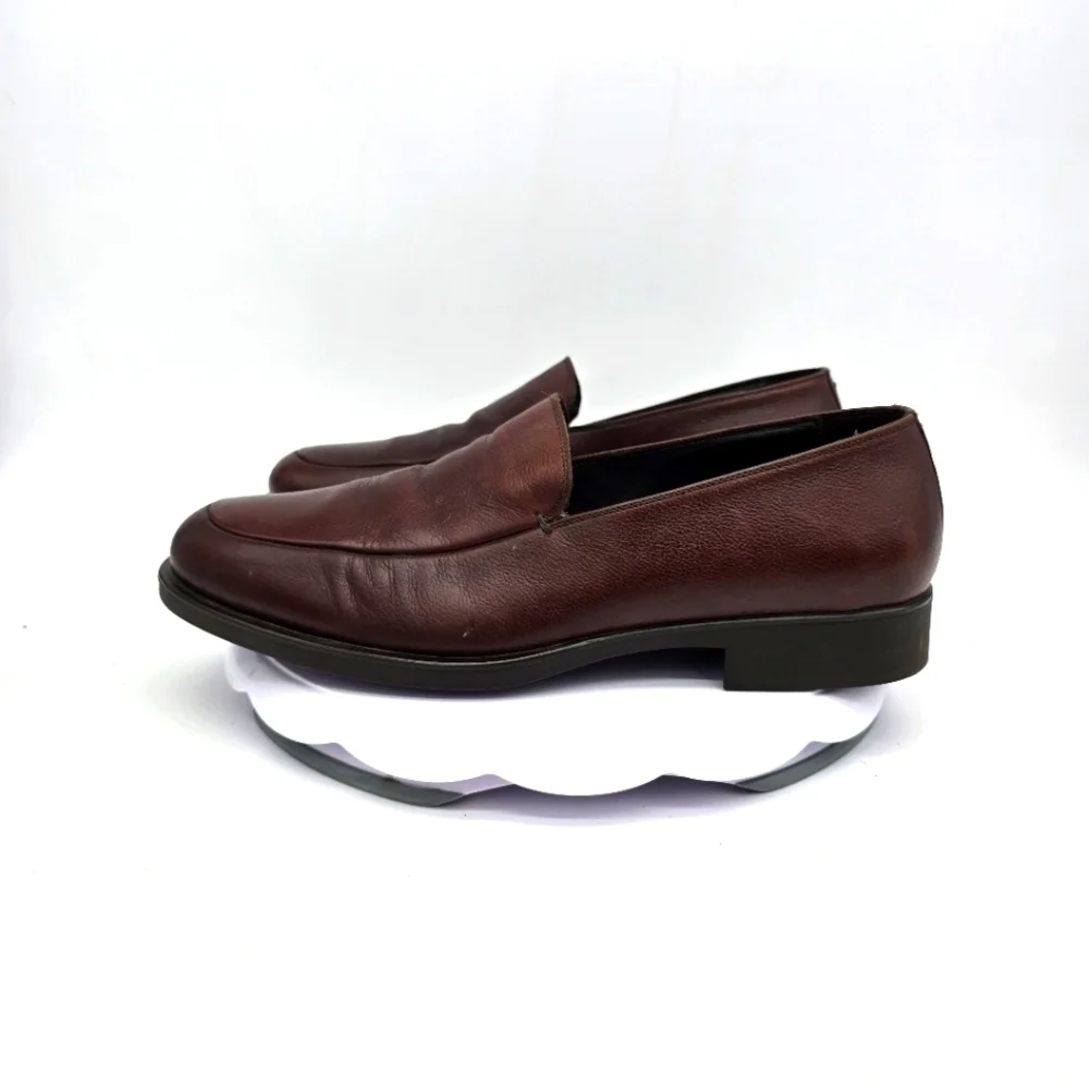 Via Spiga Dress Shoe Men's 11 Loafers Slip On Brown Made In Italy
